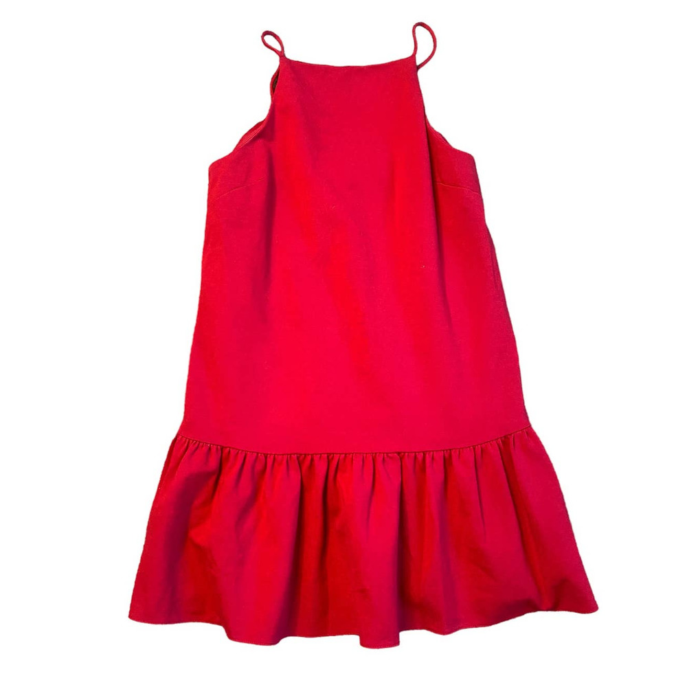ASOS Red Ruffle Hem Mini Dress Size 4 - Picture 3 of 7